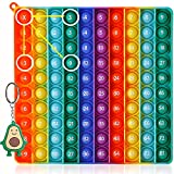 Homeura Multiplication Pop It, ​P0p It Multiplication Table, Learn Counting and Multiplication Fidget Toy, Math Pop It for Teachers to Create Kinds of Math Manipulatives, 7.87 Inch (Rainbow)