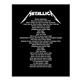 Metallica-"Enter Sandman" Song Lyrics Wall Art-11 x 14" Typographic Music Print-Ready to Frame. Vintage Home-Office-Studio-Bar-Cave Decor. Perfect Gift for Metallica & All Rock Music Fans!