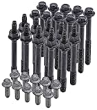 JEGS Main Bearing Cap Bolt Kit | Fits Chevy LS Engines | 6-Bolt Style | Includes 10 Main Bearing Cap Inner Bolts, 10 Main Bearing Cap Outer Bolts, And 10 Camshaft Side Rail Bolts