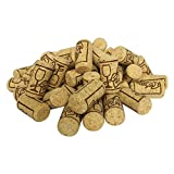 FOSUTOU #8 natural wine corks (SIZE 7/8" x 1 3/4") bag of 50 best for homemade wine and DIY arts.