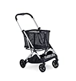 Joovy Boot Shopping Cart Featuring 70 lbs Total Weight Capacity, Stylish Removable Tote, Swivel Tires for Easy Steering, One-Handed Compact Fold, and One-Step Parking Brake (Silver Frame)