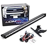 iJDMTOY Lower Grille Mount 30-Inch LED Light Bar Compatible with 2014-21 Toyota Tundra, Includes (1) 150W High Power CREE LED Lightbar, Lower Bumper Opening Mount Brackets & On/Off Switch Wiring Kit