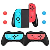 3 Pack Comfort Grips Compatible with Nintendo Switch/Switch OLED Joy-Con, Handle Grips Kit for Switch/Switch OLED Joy-Con Controller with 4 Thumb Grip Caps