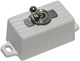 Seco-Larm SS-076Q/SW ENFORCER SPST Toggle Switch, Attractive plastic case with 2 screw holes and pre-wired 6" (15cm) leads for easy surface mounting