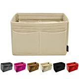 OMYSTYLE FASHION Felt Purse Organizer Handbag Organizer Tote Organizer Insert, Perfect for Speedy Neverfull Longchamp Tote and More, Beige Medium