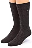 Warrior Alpaca Socks - Premium Baby Alpaca Wool Dress Socks For Men and Women(Charcoal Large)
