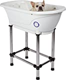 Flying Pig Pet Dog Cat Washing Shower Grooming Portable Bath Tub (White, 37.25"x19.25"x35.25")