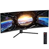 Deco Gear 49" Curved Ultrawide E-LED Gaming Monitor, 32:9 Aspect Ratio, Immersive 3840x1080 Resolution, 144Hz Refresh Rate, 3000:1 Contrast Ratio (DGVIEW490)