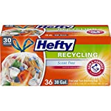 Hefty Recycling Trash Bags, Clear, 30 Gallon, 36 Count