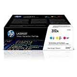 HP 312A | CF381A, CF382A, CF383A | 3 Toner-Cartridges | Cyan, Yellow, Magenta | Works with HP Color LaserJet Pro M476