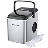 Portable Ice Maker, Elechomes Countertop Ice Maker Machine with Handle, 27lbs Ice Per Day, Compact Ice Machine with Self-Cleaning Function, Perfect for Home, Kitchen and Office