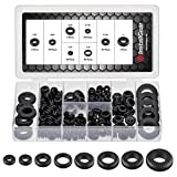 InstallGear 180pc Rubber Grommet Kit - Rubber Grommets for Wiring Assorted Sizes - Grommet Tool Kit for Automotive & Electrical Wire, Repair, Plumbing (1/4", 5/16", 3/8", 7/16", 1/2", 5/8", 7/8", 1")