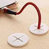 keenkee 6 PCS Flexible Silicone Cable Cord Grommet 1 Inch White Rubber Grommets in Desk, Table, and Other Furnitures for Hole Cover, Cable Management, Wire Organizer, Cable Pass Through