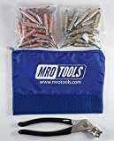 25 1/8 and 25 3/16 Cleco Fasteners + Cleco Pliers + Mesh Carry Bag - Cleco Fasteners Kit (K4S50-1)