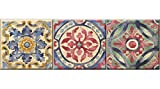 Wall Pops WPSS1984 Iznik Tile Stair Stripe Decal, Multi-Color