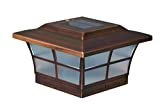 Classy Caps SL086 Plated Prestige Solar Post Cap, 6" x 6", Copper