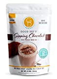 Good Dees Sipping Chocolate Keto Drink Mix, Chocolate Flavor Low Carb Hot Cocoa Mix, No Sugar Added, Gluten Free, Soy-Free, Dairy-Free & Vegan, Diabetic & Atkins Friendly (1.5g Net Carbs)