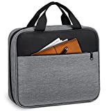 FINPAC Large Bible Cover, Carrying Book Case Church Bag Bible Protective with Handle and Zippered Pocket, Perfect Gift for Men Women Father Kids (Gray)
