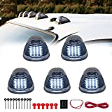 5 X Cab Marker Light, Smoke Lens White 16 LED Roof Running Lights w/Wiring Pack Accessories Light Compatible with 1999-2016 Ford F150 F250 F350 F450 F550 F650 E150 E250 E350 Super Duty Pickup Truck