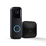 Introducing Blink Video Doorbell + 1 Outdoor camera system with Sync Module 2 | Two-way audio, HD video, motion and chime app alerts and Alexa enabled— wired or wire-free (Black)