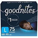 Goodnites Nighttime Bedwetting Underwear, Boys' L (68-95 lb.), 75ct, FSA/HSA-Eligible