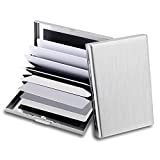 RFID Credit Card Holder Protector Metal Credit Card Wallet Business Card Holder for Men Women Gift Box Package (Silver)