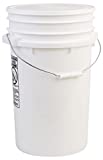 Hudson Exchange Premium 7 Gallon Bucket with Lid, HDPE, White, 4 Pack