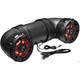 BOSS Audio Systems ATV65BRGB ATV UTV Weatherproof Sound System - 6.5 Inch Speakers, 1 Inch Tweeters, Built-in Amplifier, Bluetooth, Multi-Color Illumination, Easy Installation for 12 Volt Vehicles