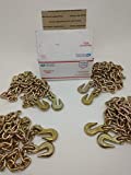 Heavy Equipment Flatbed Binder Chains with Clevis Grab or Slip Hooks (Clevis Grab Hooks, 3/8" Grade 70 @ 10ft ea)