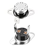 uxcell KSD301 Thermostat 145C/293F 10A N.C Adjust Snap Disc Temperature Switch for Microwave,Oven,Coffee Maker 2pcs