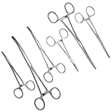 Ultimate Hemostat Set, 6 Piece Ideal for Hobby Tools, Electronics, Fishing and Taxidermy (8", 6.25" and 5")