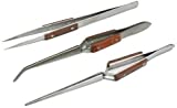 Megacast Tweezers & Cross locking & Straight Soldering tweezers jewelers - 3 piece set