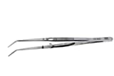 Aven 18400 Curved Serrated Tweezers with Lock, Stainless Steel, 6" Length, 1-5/8" Tip Length