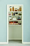 Rubbermaid Pantry 36" Closet Storage Organization System Kit, 4 Shelf System for Pantry Storage, White