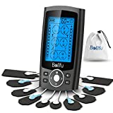 Belifu Dual Channel TENS EMS Unit 16 Modes Muscle Stimulator for Pain Relief Therapy, Electronic Pulse Massager Muscle Massager with 10 Pads, Dust-Proof Drawstring Storage Bag，Fastening Cable Ties…