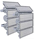 800W LED Flood Light Outdoor, Kekeou 2 Pack 400W Stadium Light, 4 Adjustable Modules with Wider Lighting Angle, 2000W Equivalent 80000LM, 6500K, IP67 Waterproof for Stadium Lawn