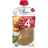 Plum Organics Mighty 4, Organic Toddler Food, Strawberry, Banana, Greek Yogurt, Kale, Amaranth and Oat, 4 Ounce (Pack of 12) (Packaging May Vary)