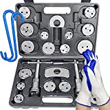 Thorstone Master Disc Brake Caliper Tool Kit, Car Brake Piston Compressor and Wind Back Tool Set for Automotive Brake Pad Replacement, 24pcs(Black Case)