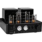 Dayton Audio HTA100BT Hybrid Stereo Tube Amplifier with Bluetooth USB Aux Phono in Sub Out 100W