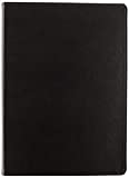 C.R. Gibson Black Leather Large Journal Notebook, 7.5" W x 10.25" L, 192 Pages