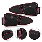 Compatible with RZR Side Door Bag, 2023 2PCS kemimoto Multi-directional zipper protection Door Bag With Cup Holder and Removable Knee Pad Compatible with 2014-2023 Polaris RZR XP 1000 Turbo 900XC S900