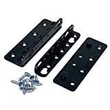 Set of 4 - No Mortise Bed Frame Brackets - Connects Headboard & Footboard to Side Rails - Screws & Instructions Included
