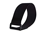 Reusable Cinch Straps - 18" x 2", Black (2 Pack)