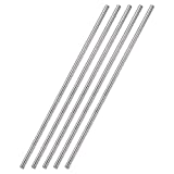 uxcell 4mm x 300mm 304 Stainless Steel Solid Round Rod for DIY Craft - 5pcs