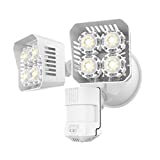 SANSI Bright Series 36W 3600LM LED Motion Sensor Outdoor Lights, 50,000 Hrs Lifespan Security Light, 200W Equiv 5000K Dusk to Dawn IP65 Floodlight, Super Bright for Yard Garage, White, Wired Not Solar