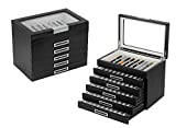 60 Pen Wood Display Case Holder Storage Collector Organizer Box 314060 (4 LESS CO)