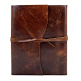 Birthday Gift Ideas Leather Journal Diary Writing Notebook Personal Travel Diary Unlined Paper Sketchbook Doodle Art Book Recipe Book Organizer 8 x 6 Inches Gifts Him & Her (8 x 6 Inches)