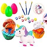 Easter Eggs Squishies Painting Toys Kit for Kids, Large Surprise Eggs Unicorn 3D Blank Arts and Crafts Gift for Kids Easter Eggs For Kids Easter Basket Gifts Easter Basket Stuffers Fillers