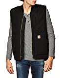 Carhartt Men's Arctic-Quilt Lined Duck Vest (Regular and Big & Tall Sizes), Black, Large