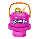 Little Kids Fubbles No-Spill Big Bubble Bucket in Pink for Multi-Child Play, Made in the USA